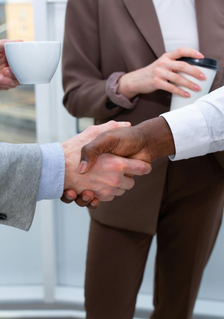 People handshaking